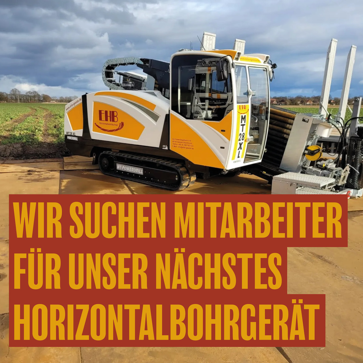 Mitarbeiter gesucht für Horizontalbohrgerät, Bagger, Bohren, Handwerk